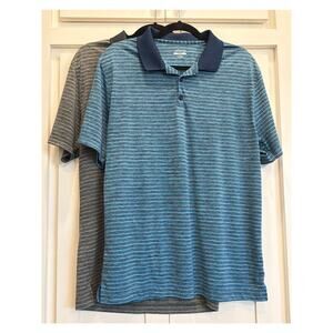bcg golf   2 polo's, one blue, one gray LG